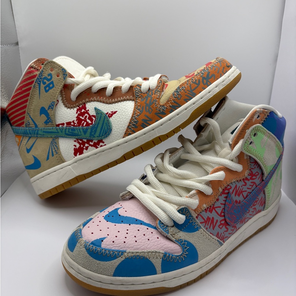 NIKE SB WHAT THE DUNK HIGH SIZE 10.5 tried on